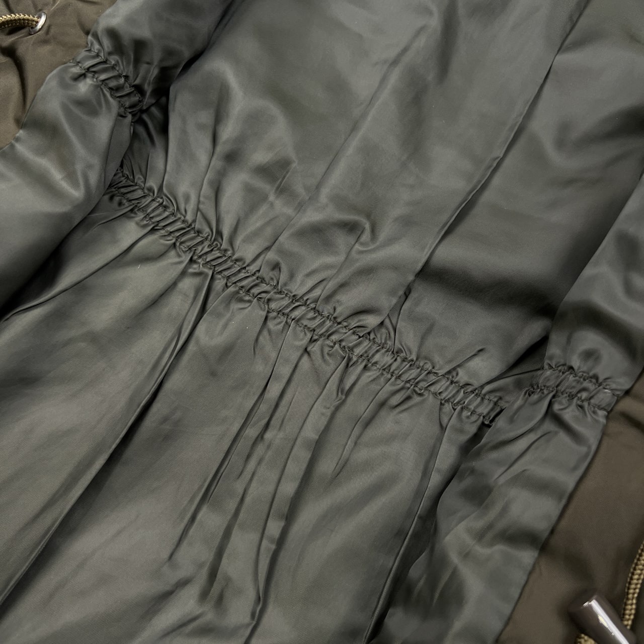 NEWYORKER ニューヨーカー 毛皮ファー フード付き ダウンジャケット サイズ 9AR /オリーブ カーキ系/レディース