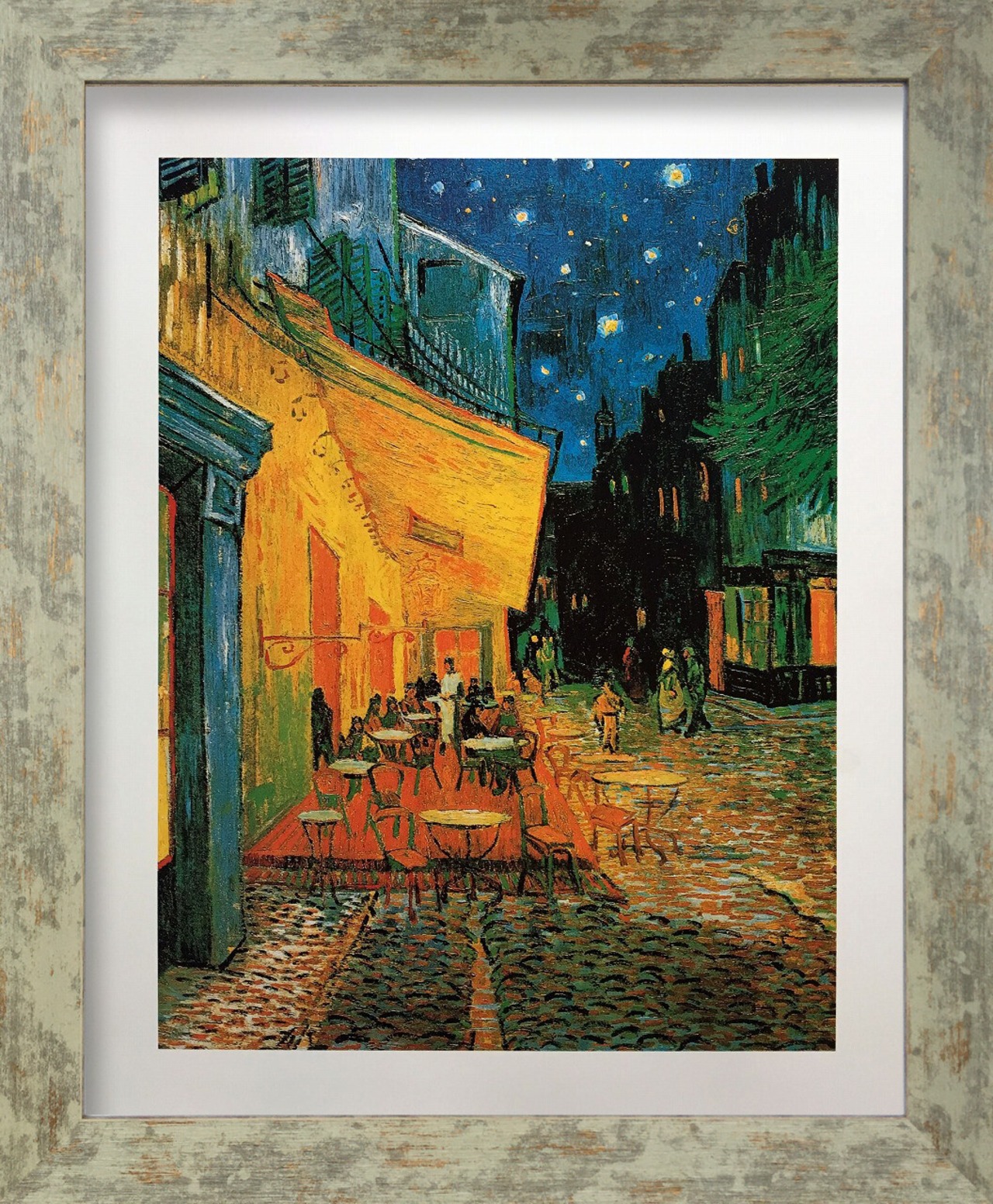 アートフレーム　名画　フィンセント・ファン・ゴッホ Vincent van Gogh Pavement Cafe at night　L(WH)