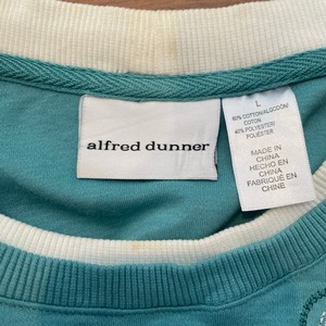 【alfred dunner】カワイイ系 ダサカワ 襟付き 薄手スウェット 刺繍 ラインストーン レディースL us古着