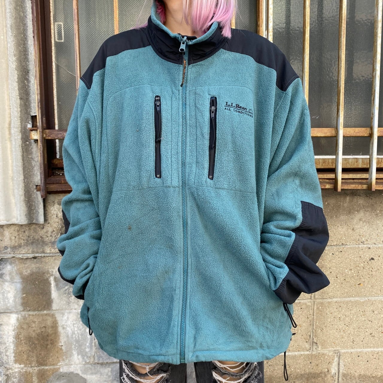 a702-6069 L.L.Bean フリースジャケット XL ブルー エルエルビーン 