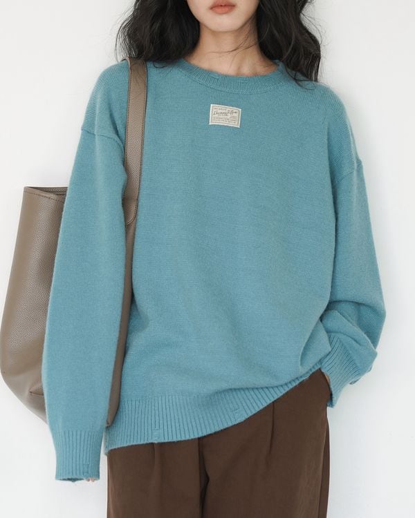 Front tag design loose knit ◇2color TH3622
