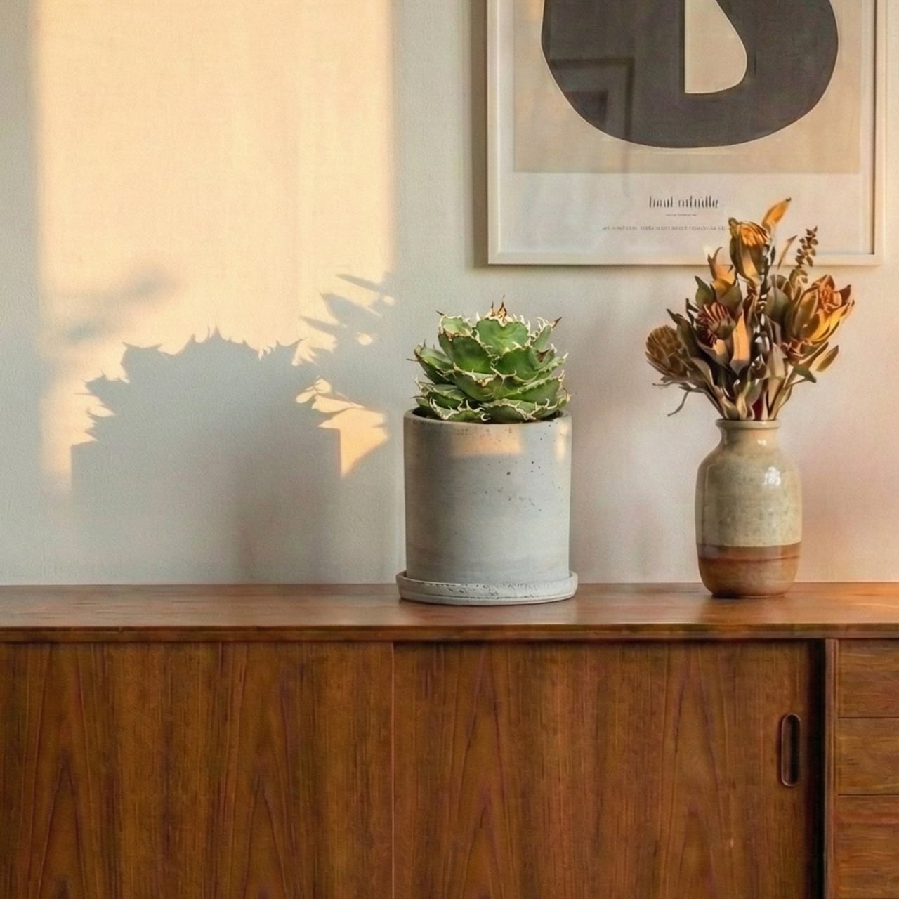 アガベ・チタノタ フィリグリー（丸葉・幅広タイプ）極上の肉厚感を楽しむ逸品｜Atmossphereオリジナル一点物モルタル鉢仕立て【虫発生抑制用土】