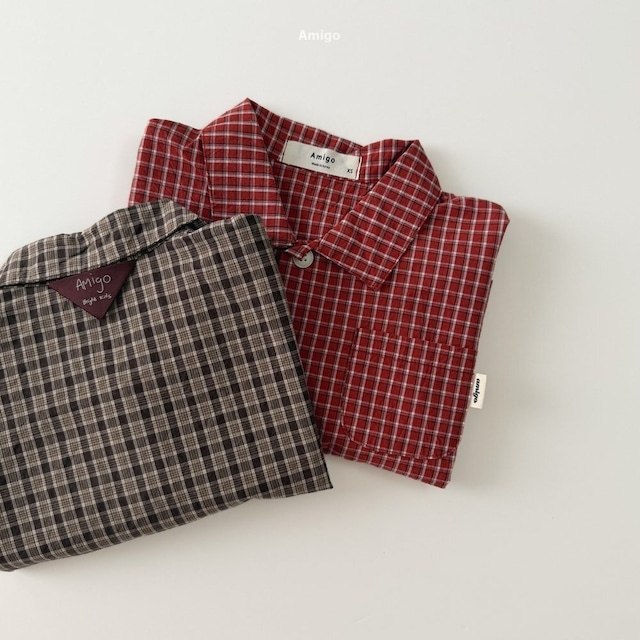 ⭐︎即納⭐︎[ amigo ] lily check shirt