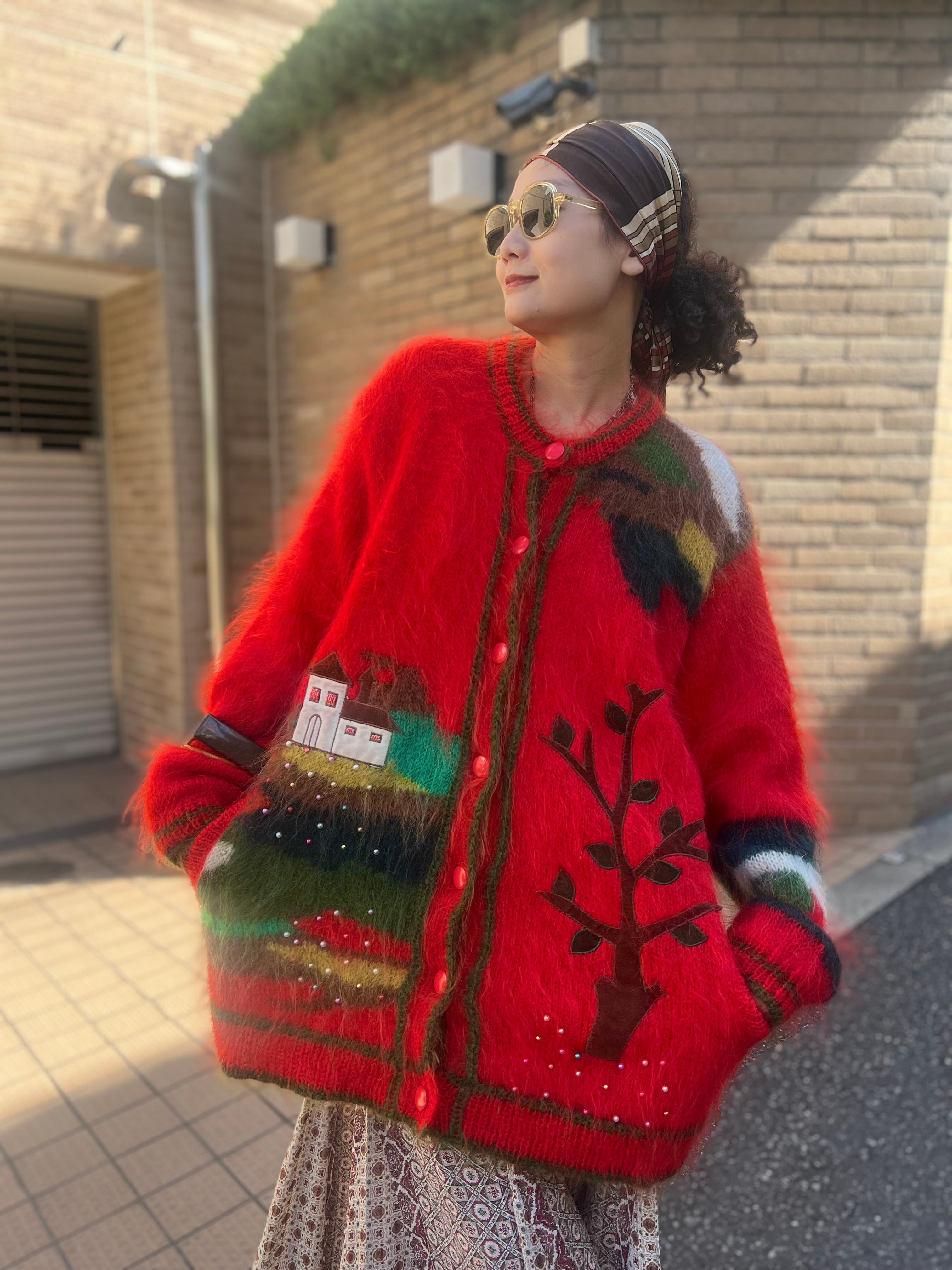 Vintage house mohair knit coat ( ヴィンテージ 家 モヘア ニット 