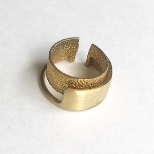 Raw brass Rings -  wLayerリング  RG-024