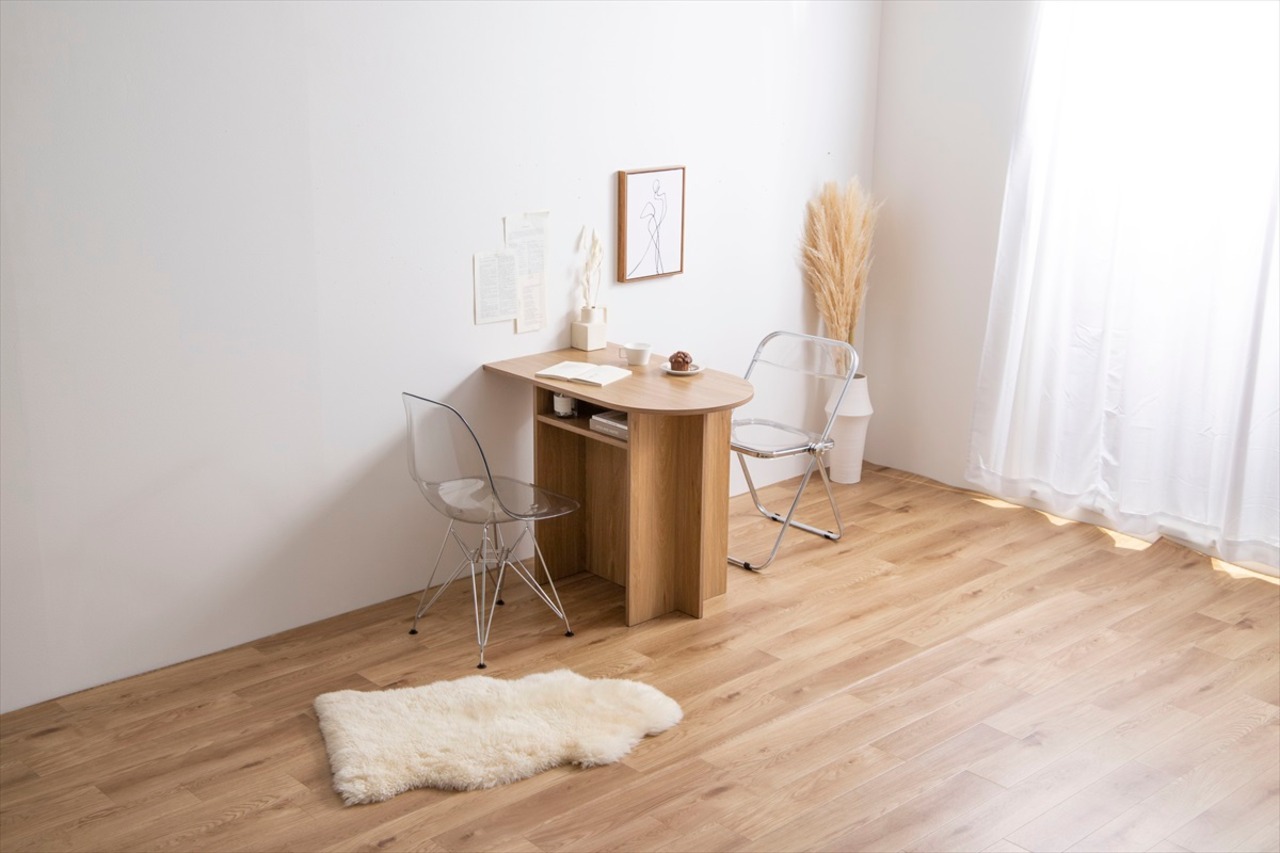 【幅90cm】Luna 棚付きマルチデスク