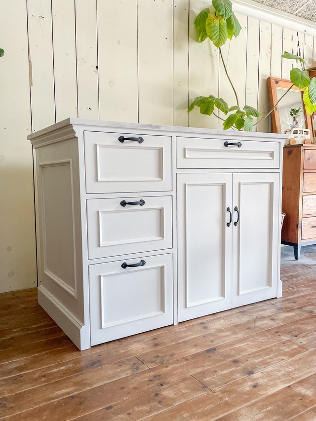 輸入受託向けキッチンカウンター170　（ホワイト・アイランドカウンター）W1600　オーダーメイド家具