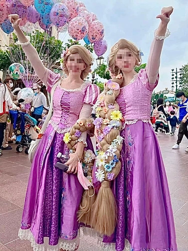 ディズニーラプンツェル 大人用 コスプレ衣装 仮装 ドレス ディズニーラプンツェル 大人用 コスプレ衣装 仮装 ドレス