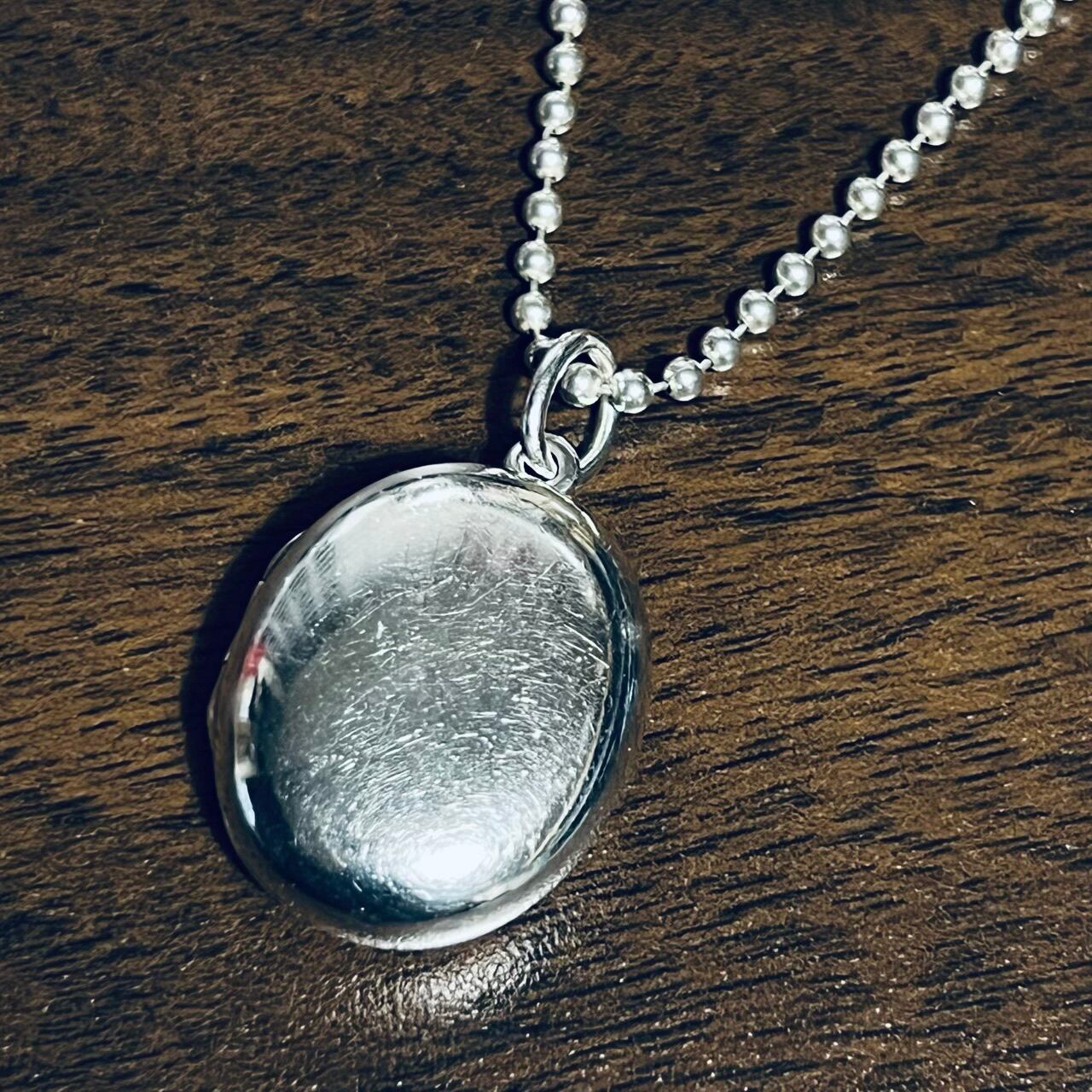 VINTAGE TIFFANY & CO. Locket Pendant Long Necklace Ball Chain 
