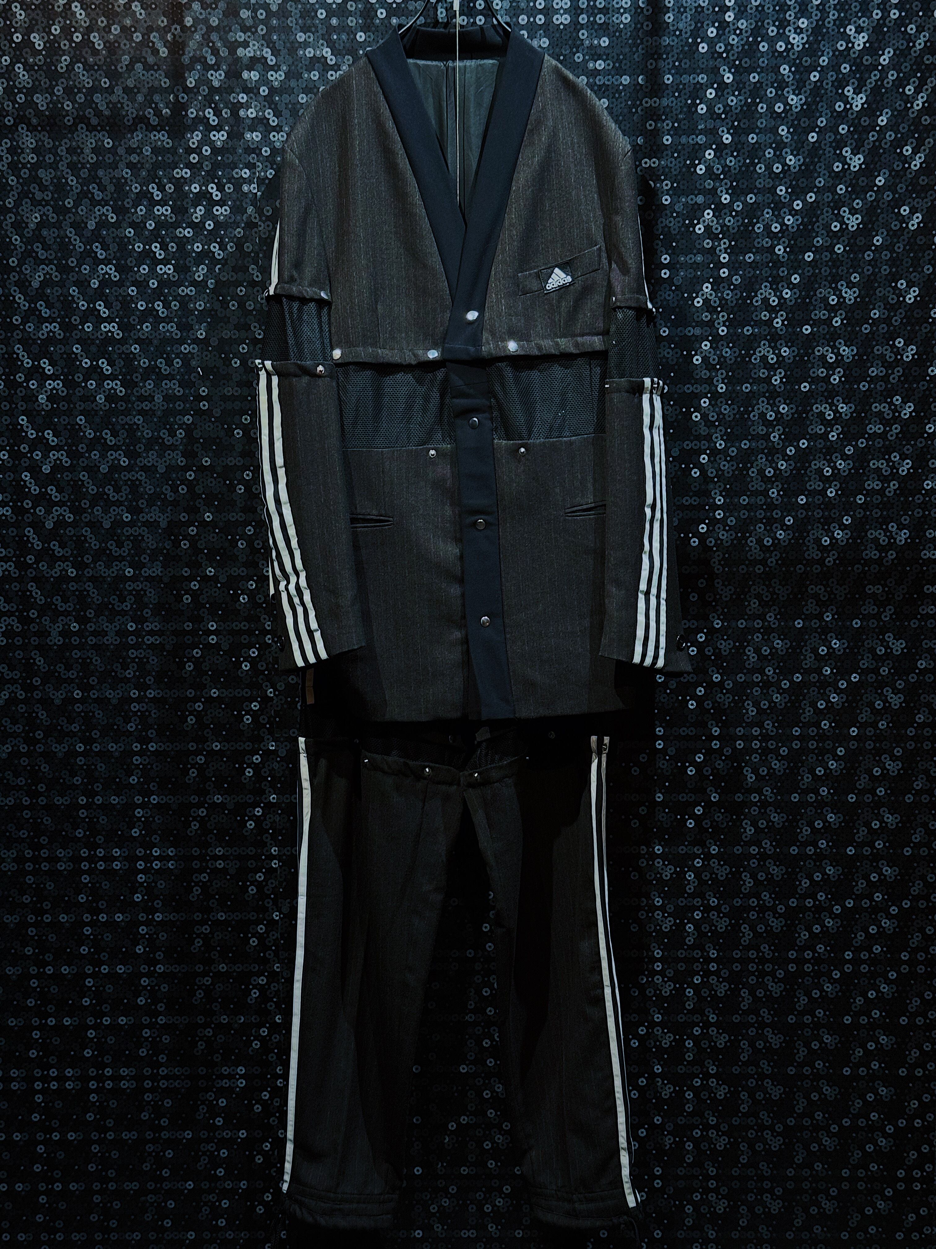 【ÆIEM】special "original re:meke" three stripe × vintage set up three stripe tailored mesh edition