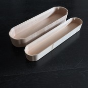 四十沢木材工芸　くりぬきさじ箱(1個)/ Hollowed-out Cutlery Serving Tray Wide［2104330000216］