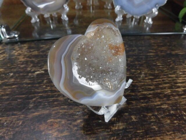 【瑪瑙カービング】　ハート瑪瑙　no.4