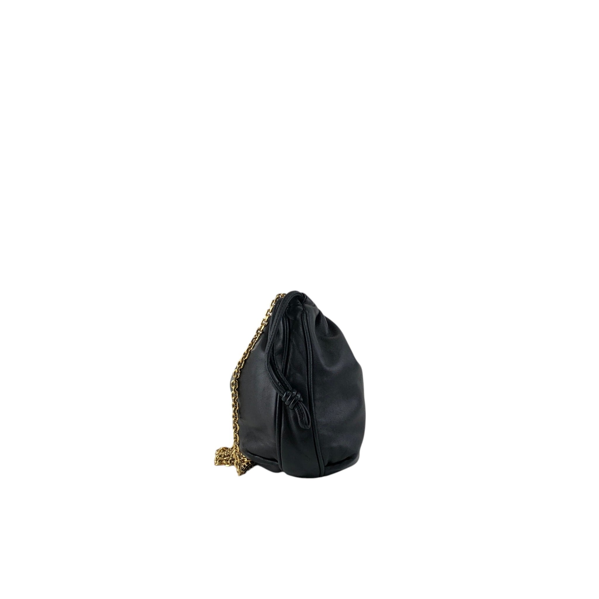 LOEWE ロエベ ショルダーバッグ ブラック アナグラム レザー チェーン