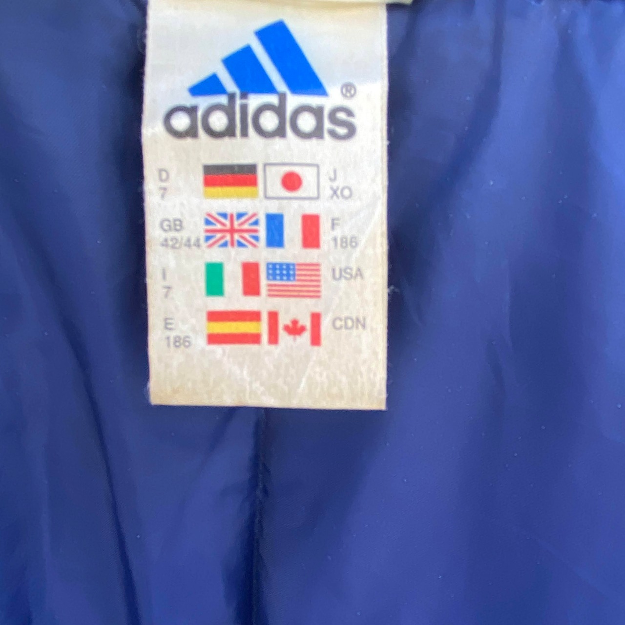 00年代 adidas アディダス キルティングライナー 中綿 ナイロンコート