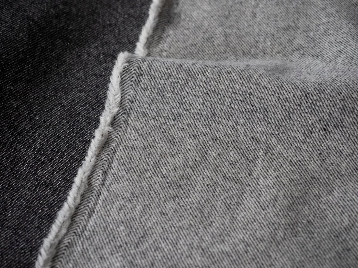 毛七デニム〔生地〕 c/#2 （チャコール） 【KSC003】 | 毛七