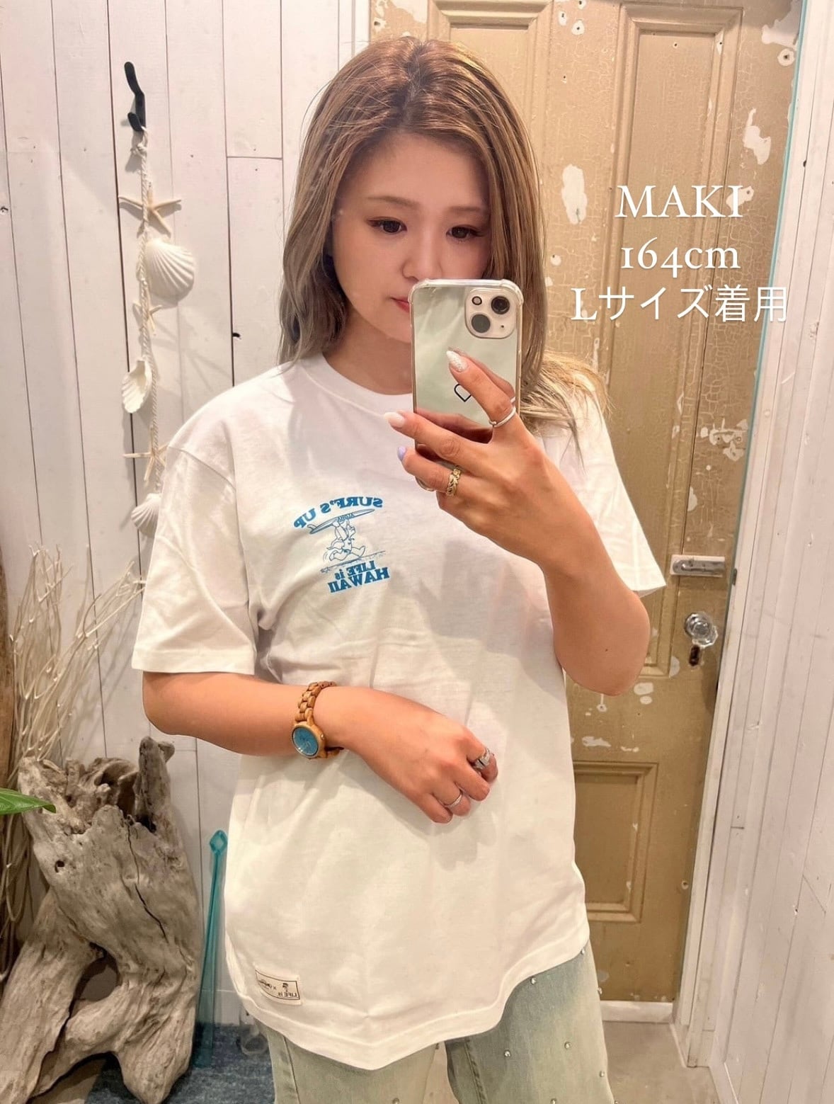 LIFE is × MAPUAコラボsurf's up半袖Tシャツ ¥4,990+tax(¥5,489)