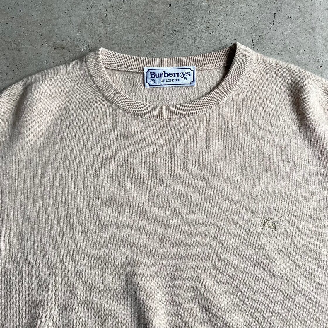 旧タグ BURBERRY OF LONDON バーバリー ロンドン クルーネック ニット 