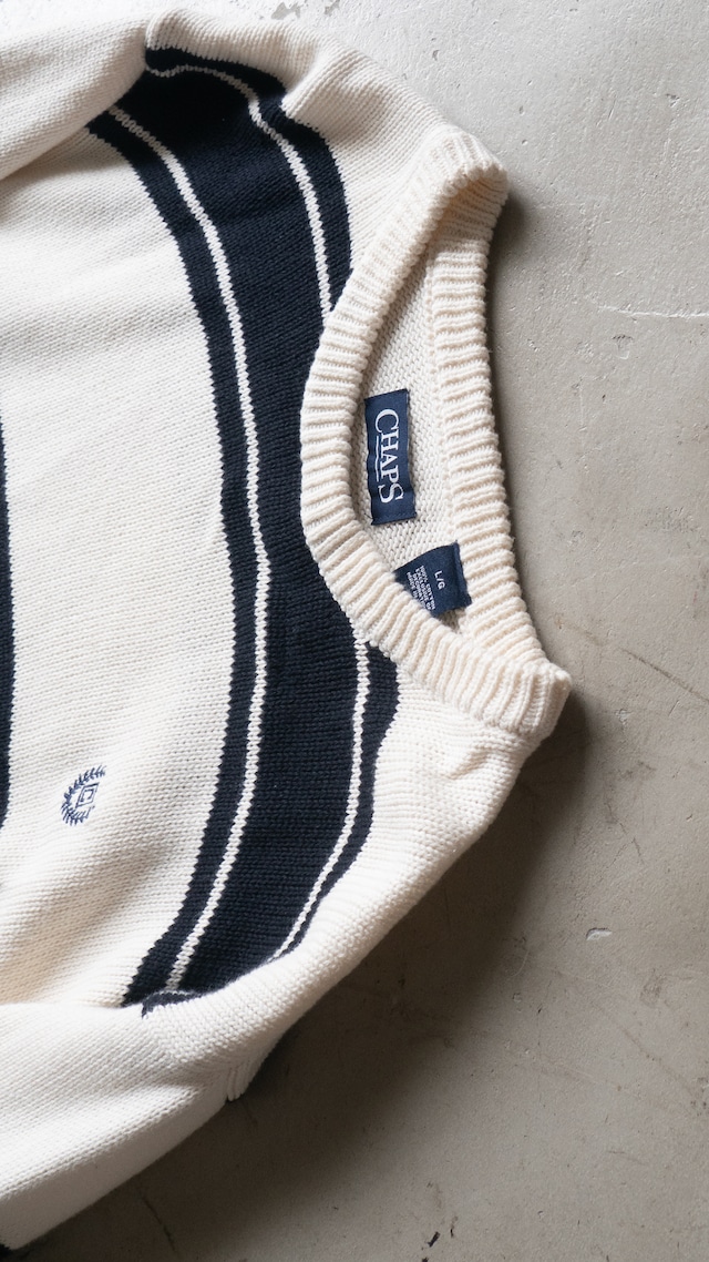 "CHAPS" used Cotton wide border knit