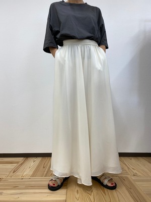 georgette gather long skirt