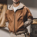 Bicolor Hooded Jacket Zip-Up ◇2color H0832