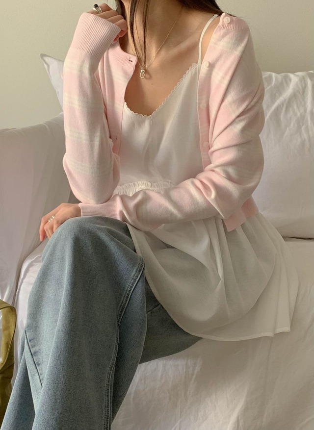 (予約) AREING / Milky dangara cardigan 4color