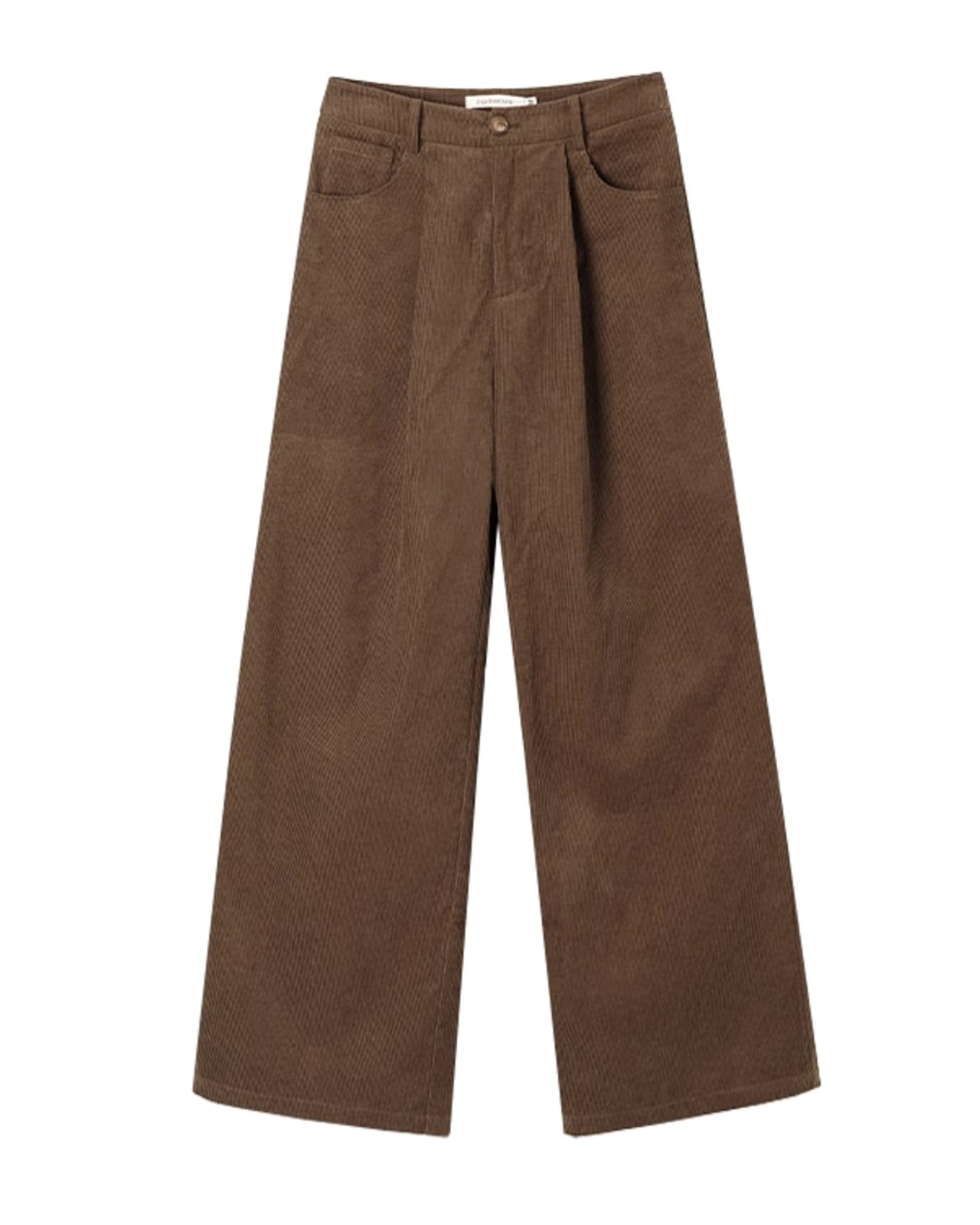 Corduroy wide straight Pants T20319