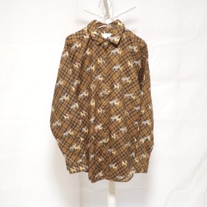 Brooks Brothers Dogs Pattern Shirt Brown