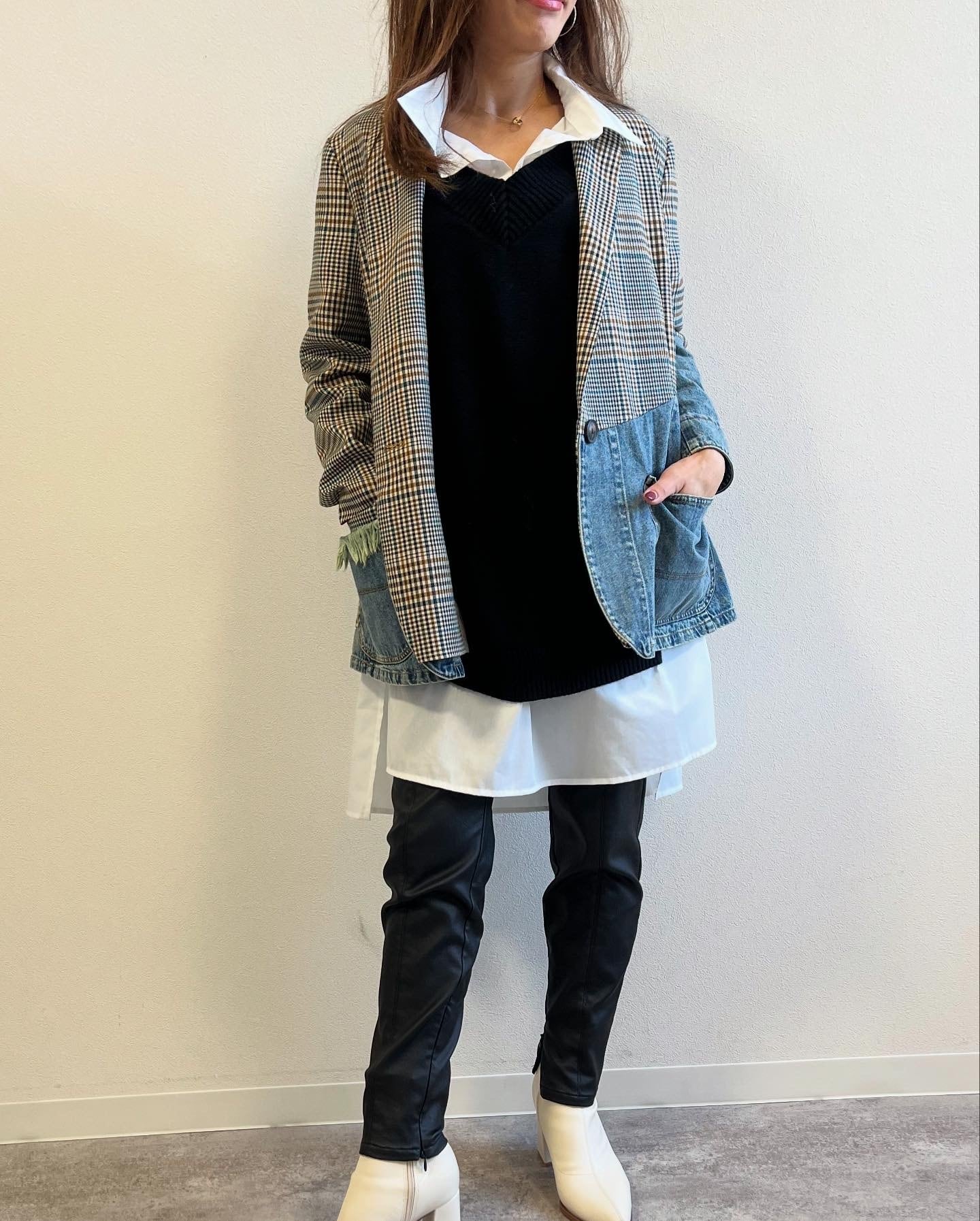 ミカーレミカーレ　デニムジャケット ミカーレミカーレ MICALLEMICALLE micallemicalle デニム切り替え