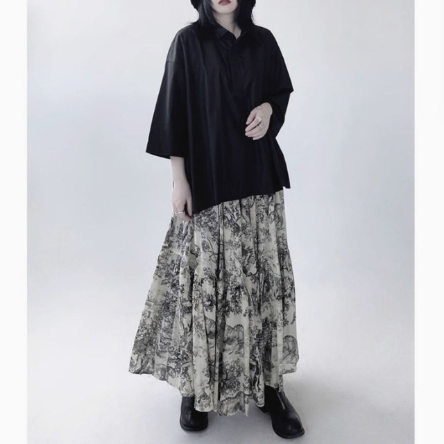 Abstract painting art fluffy skirt C0737