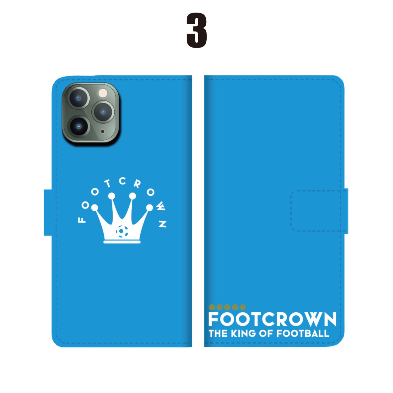 フットクラウン 手帳型スマホケース ロゴデザイン iPhone全機種対応 - 4