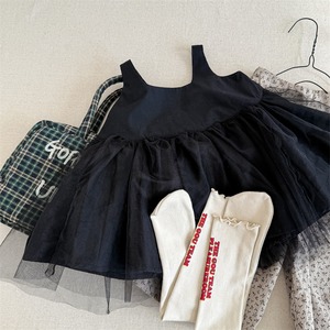 秋ふんわりチュールノースリーブトップ