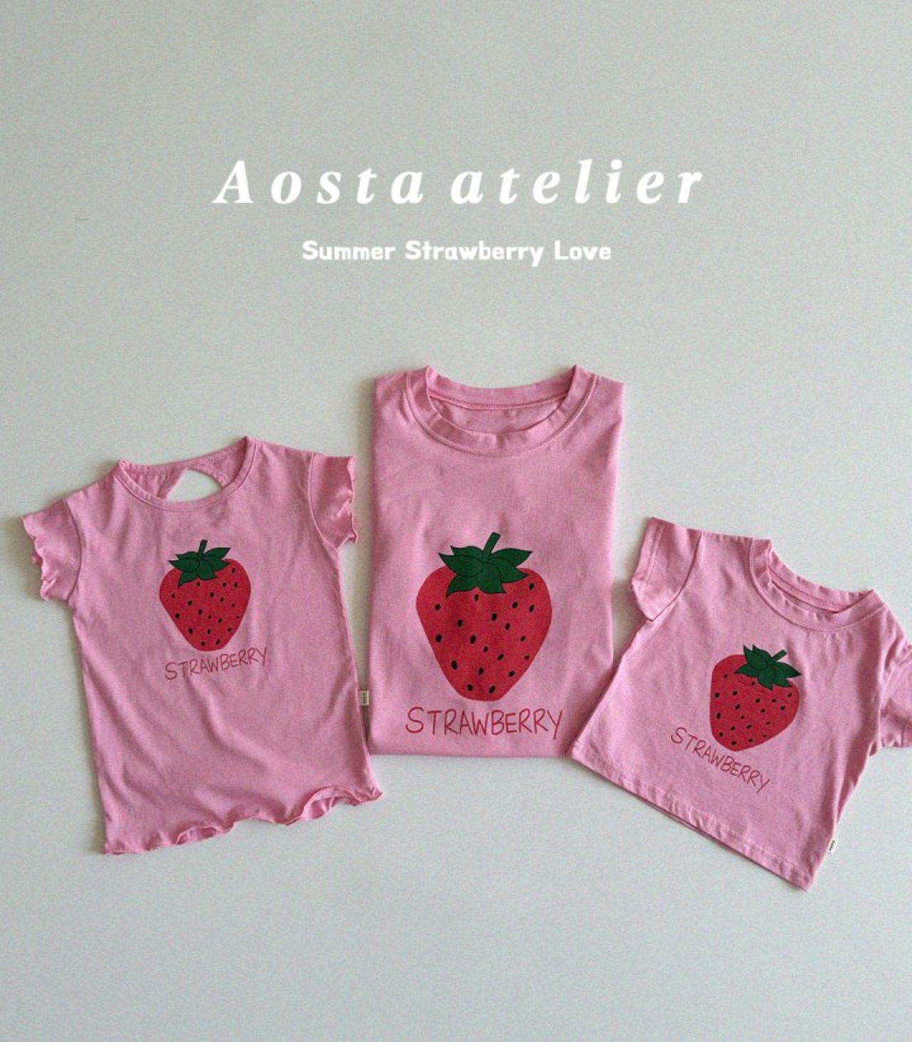 [Aosta] Strawberry Mom Tee / [아오스타] 딸기엄마티