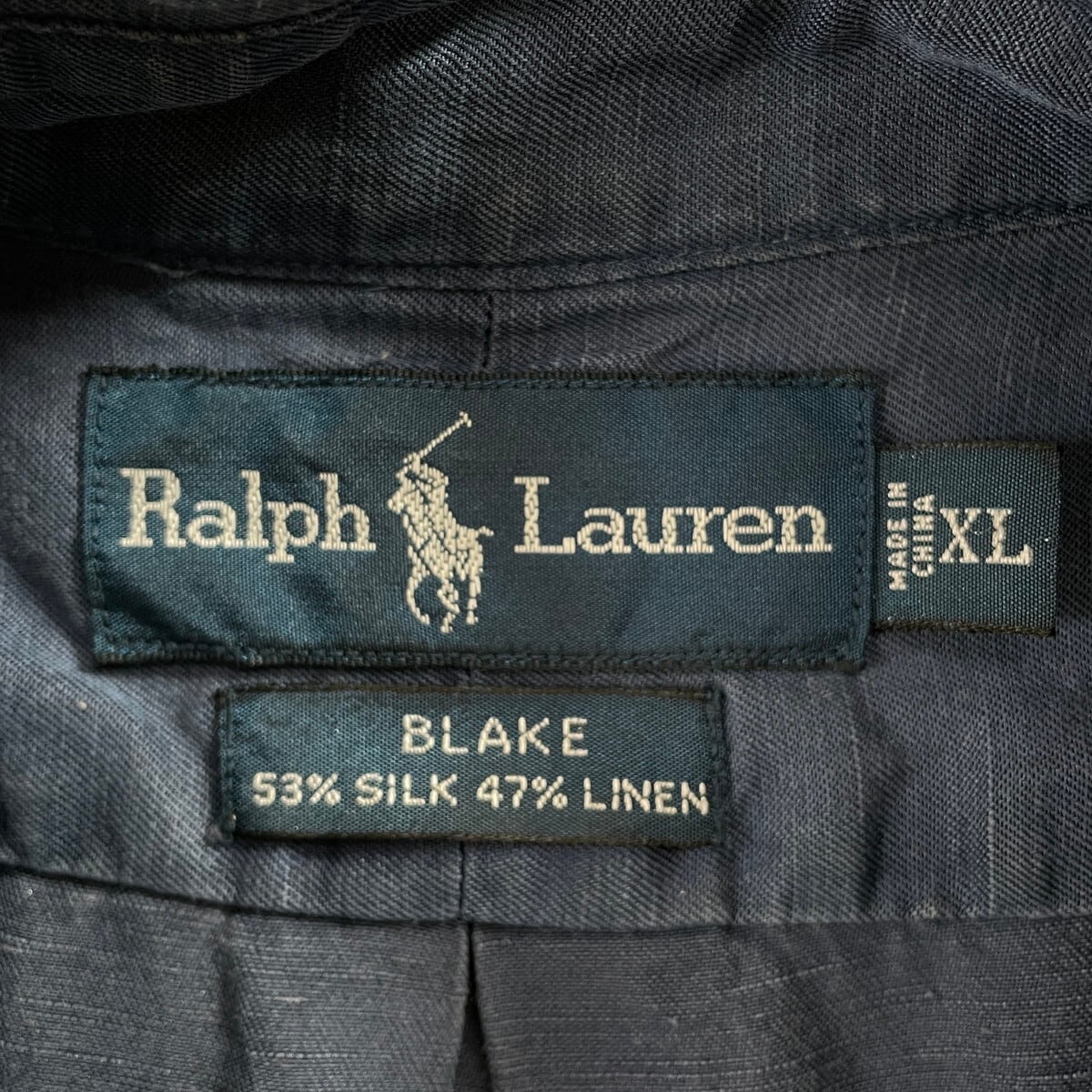 90年代 Ralph Lauren ラルフローレン BLAKE リネン×シルクシャツ