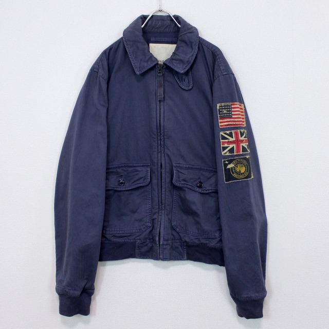 【Caka act2】"DENIM & SUPPLY Ralph Lauren" Military Motif Vintage Loose Jacket