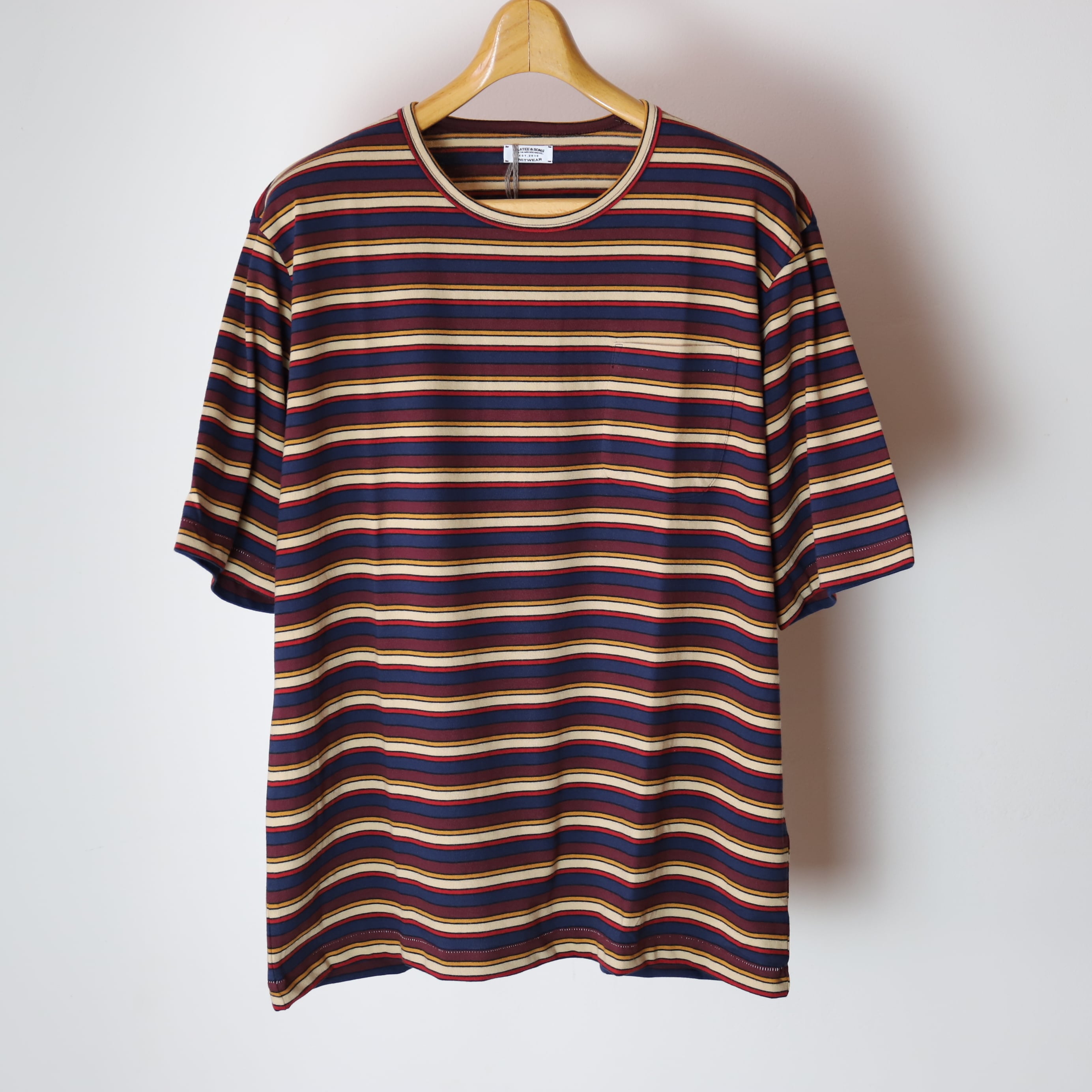 MAATEE&SONS / S/S BORDER POCKET TEE 