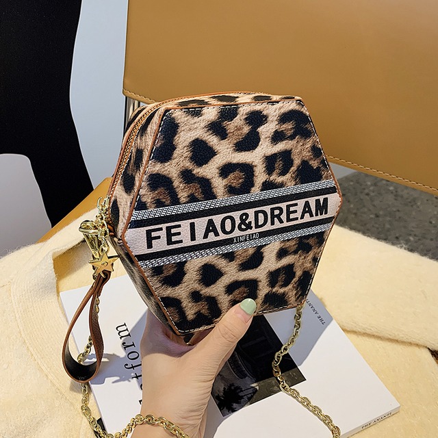 レオパードプリント柄オータムウィンターチェーン 秋物 冬物 メッセンジャーバッグ Tiancai_Wing_Bag22484016997