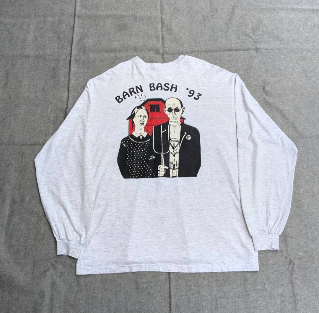 93s BARN BASH Miami University college event " アメリカン・ゴシック" l/s tee 小岩店
