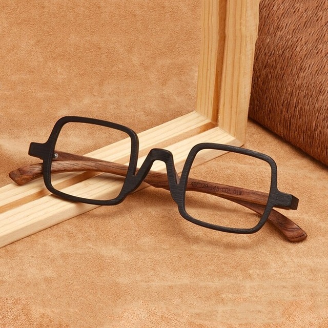【TR0280】Wooden Square Gothic Glasses