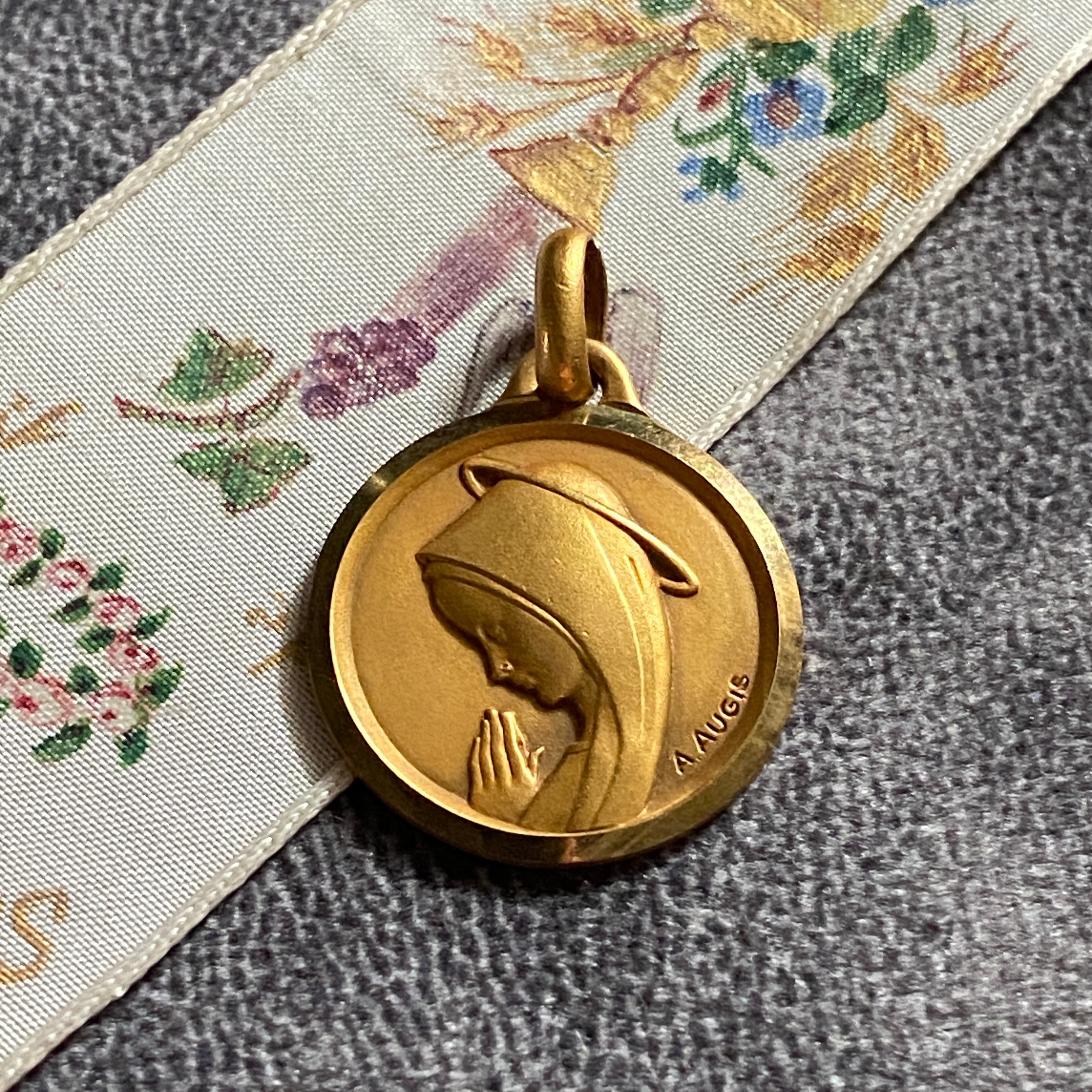 聖母マリア | Antique medaille Mary