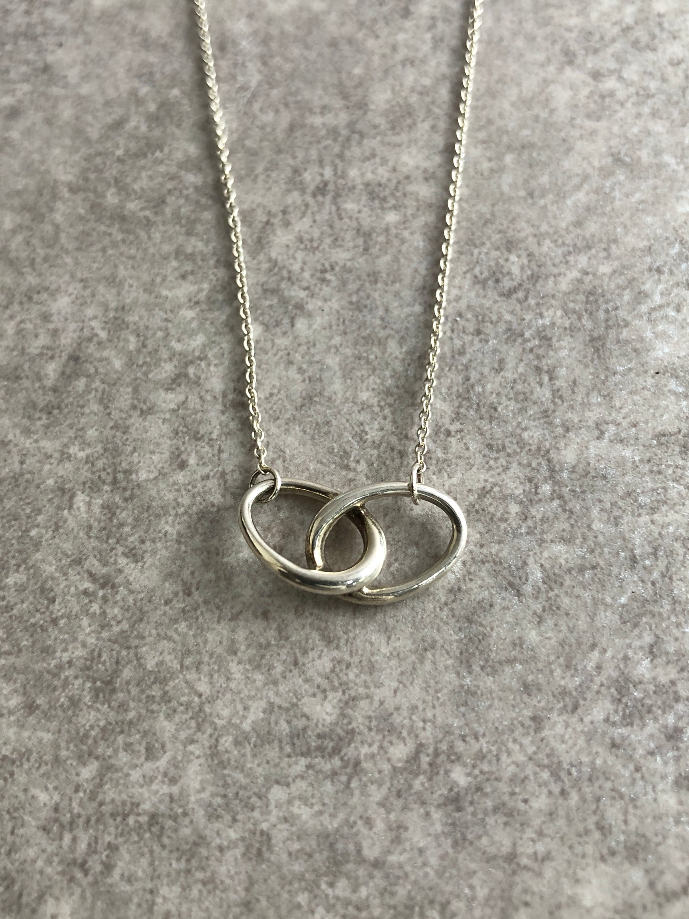 old tiffany ネックレス シルバー925 VINTAGE】TIFFANY&Co. ティファニー ぺブル リンク ネックレス