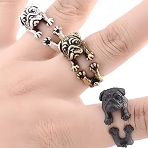 Ring -entangled pug-  3colors　　acce-13