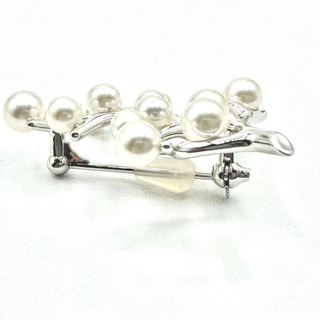 ミキモトブローチレディースベビーパール 4-5mm 幸福の木 シルバー ミキモトブローチレディースベビーパール 4-5mm 幸福の木 シルバー