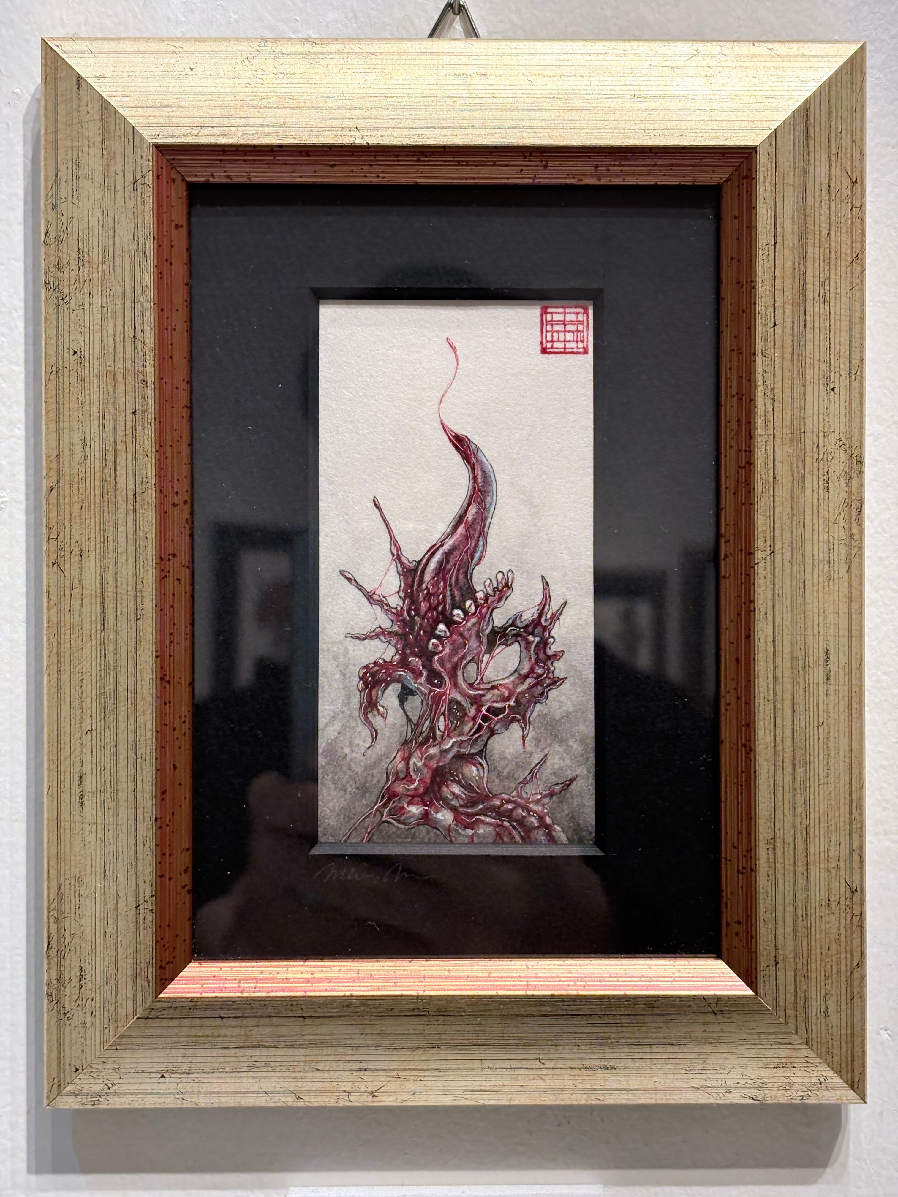 寺田至「茶色の静物 Brown Still Life」板に油彩ミックステンペラ 1985