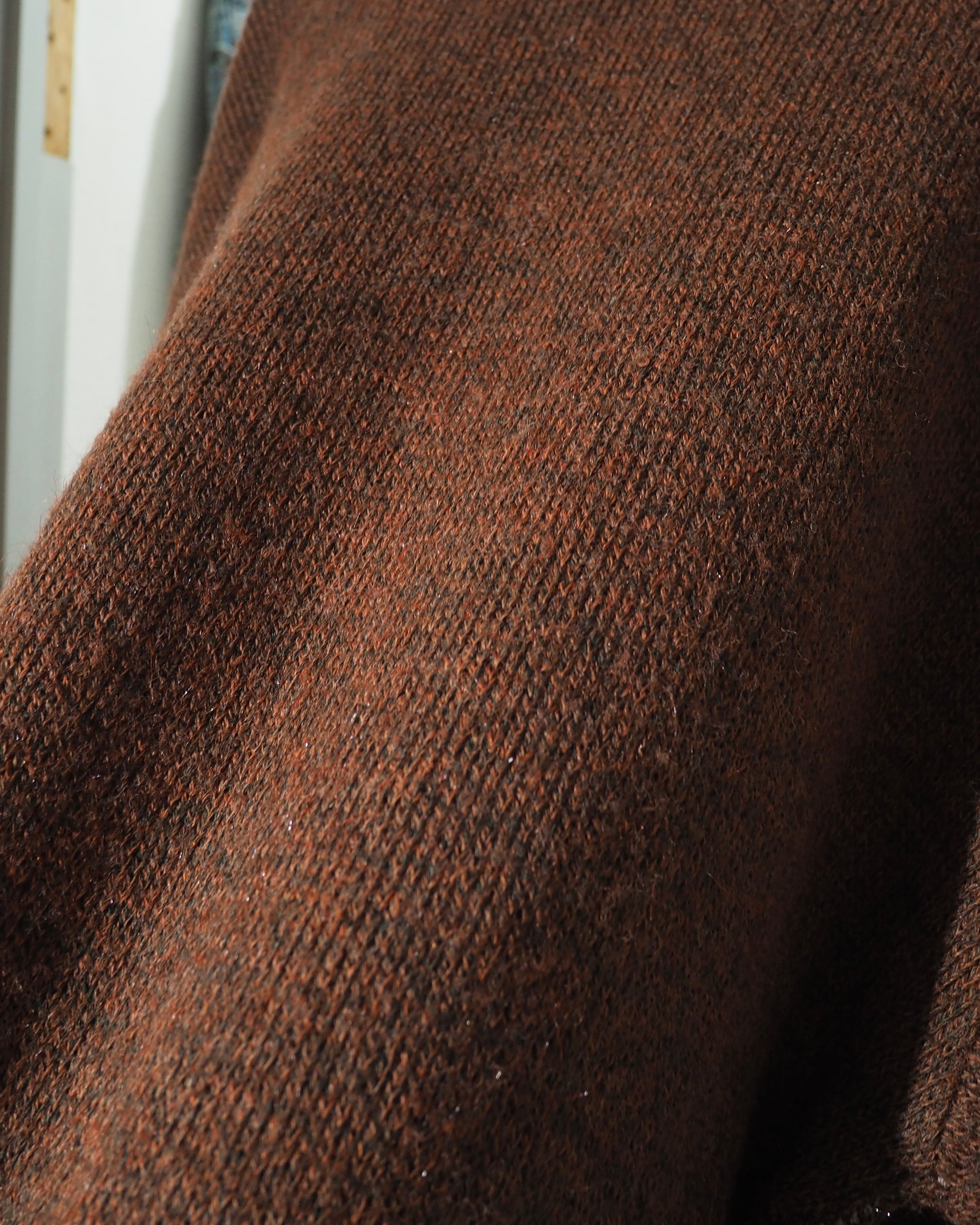 1980s ” 骨 - Bone ”Geometric Pattern Weaving Vintage Knit Cardigan