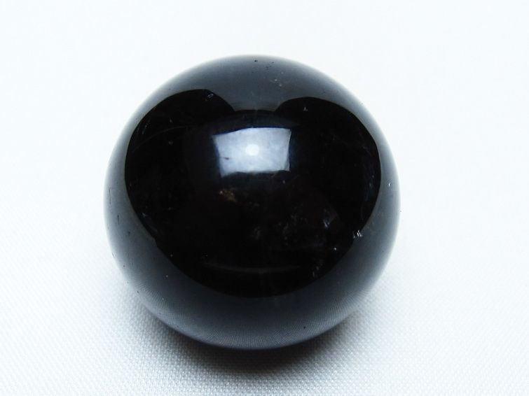 黒水晶 丸玉 34mm モリオン スフィア 置物 一点物 141-8235 | 天然石