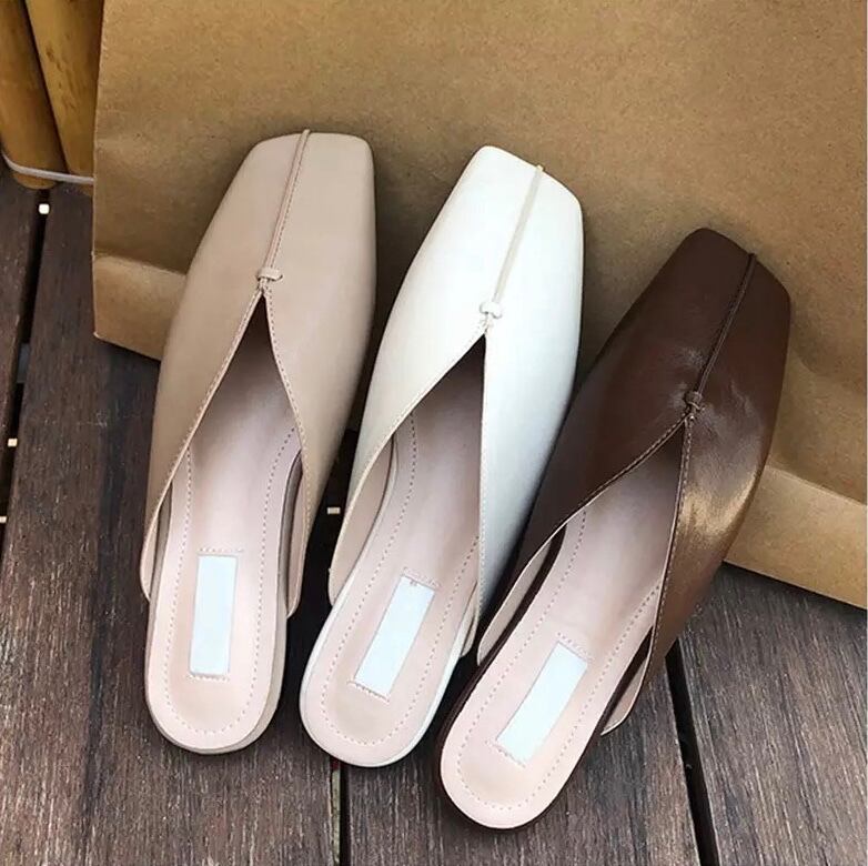 【2color】Vカットローヒールサンダル