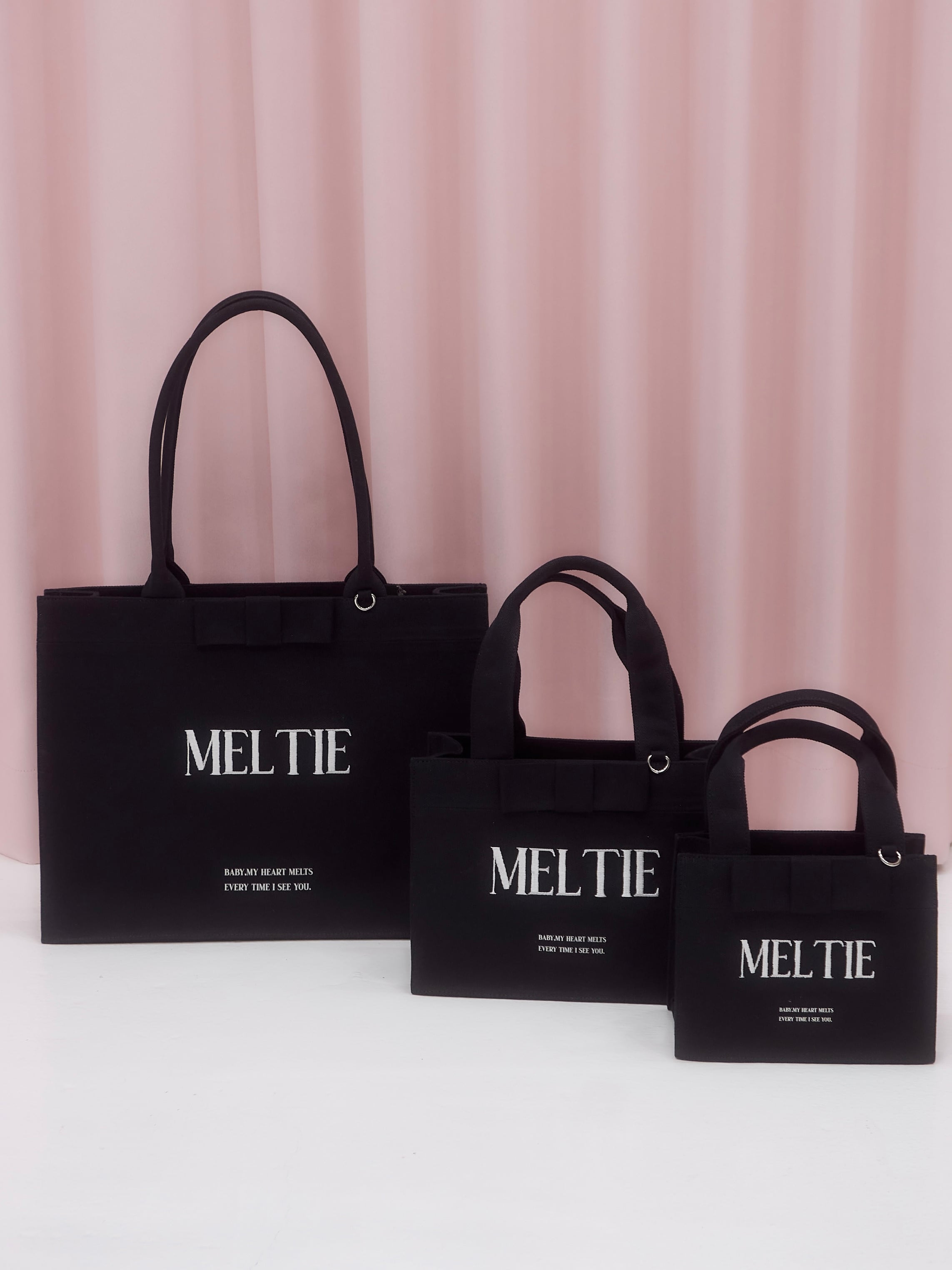 ribbon canvas tote bag〈SMALL〉 | meltie