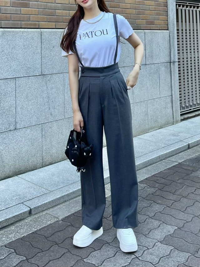 suspender pants / gray (即納)