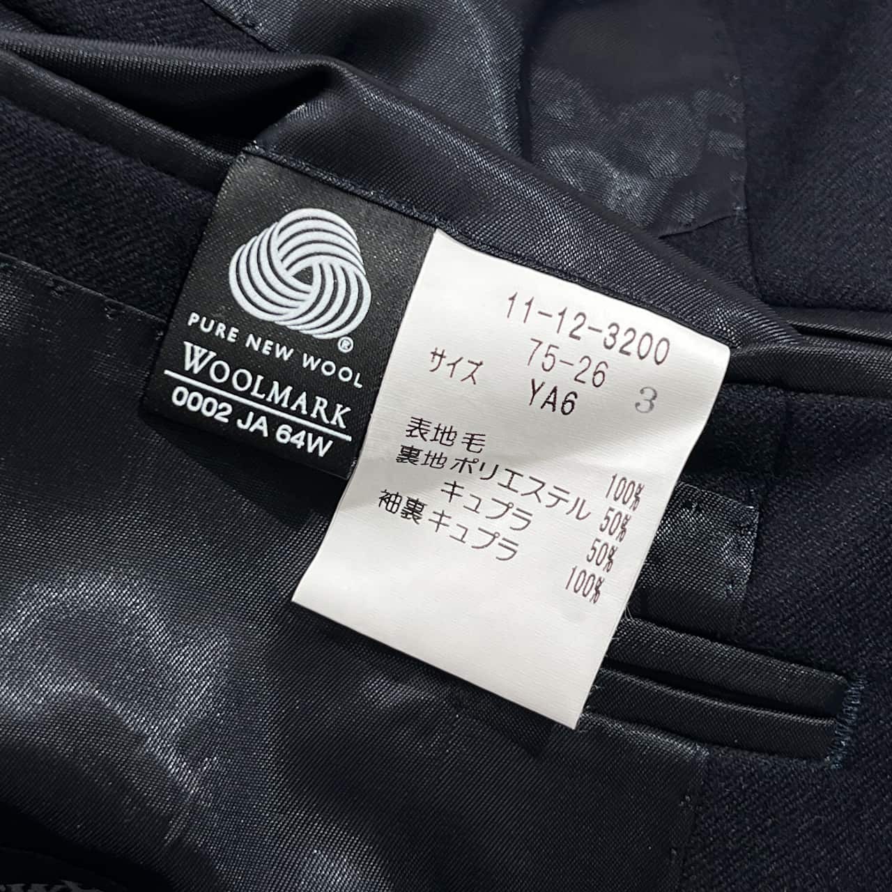 NEW YORKER ニューヨーカー 3B テーラードジャケット YA6/ネイビー ブラック メンズ