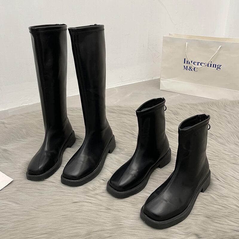 ショートブーツスタイルスプリングオータムレッドバックジッパースタンダード レトロ 靴 シューズ 春物 秋物 部族の婦人靴18997856308